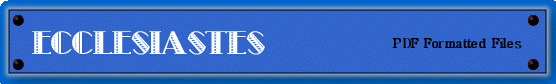 ECCLESIASTES